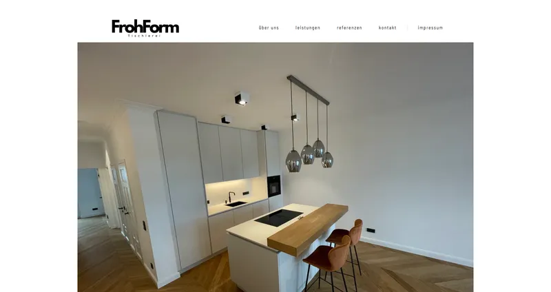 Startseite von FrohForm Tischlerei