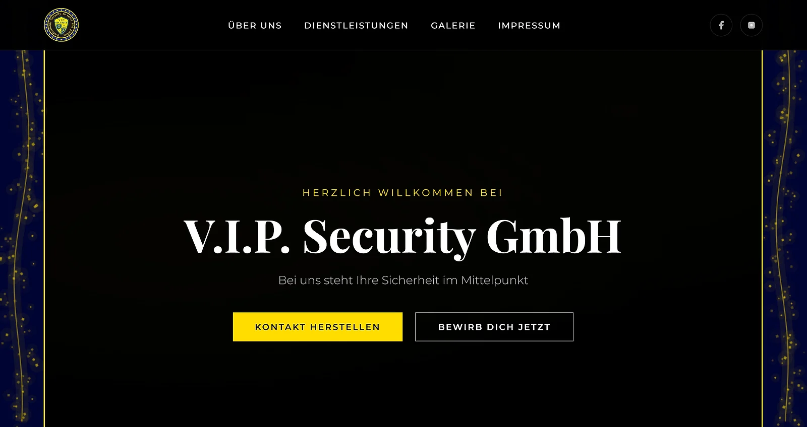 Startseite von V.I.P. Security GmbH